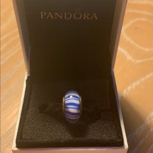Pandora Striped Murano Glass Charm